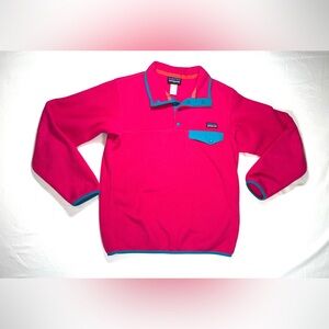 Slowfashion PATAGONIA WOMENs SNAP-T FLEECE PULLOVER SWEATER RASPBERRY PINK Small